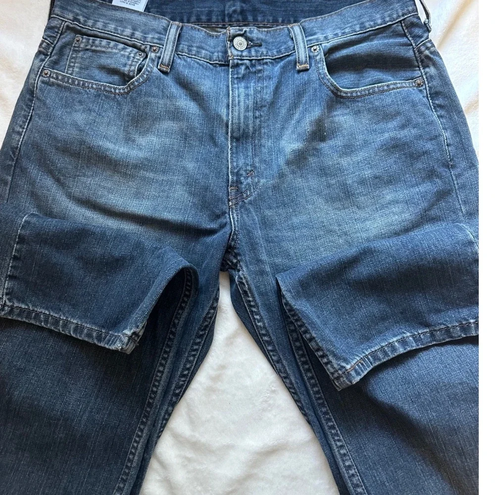 Levi's 569 Loose Straight Jeans Mens 33x34 100% Cotton Blank Red Tab Baggy Denim